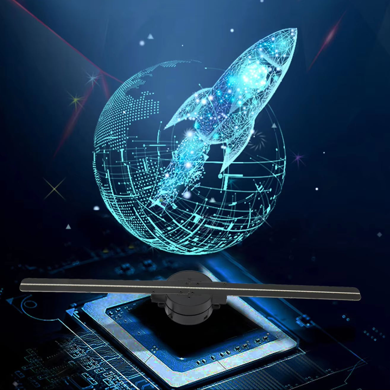 Transform Your Advertising with the 3D Hologram Fan: 16.5-Inch WiFi Projector Featuring 224 LED Beads for Stunning Visual Displays